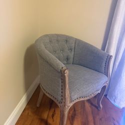 HomeGoods Gray Wood Vintage Chair