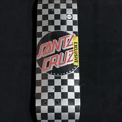Santa Cruz x Vans Exclusive Checkerboard Skateboard Deck 8.25” NEW Sealed