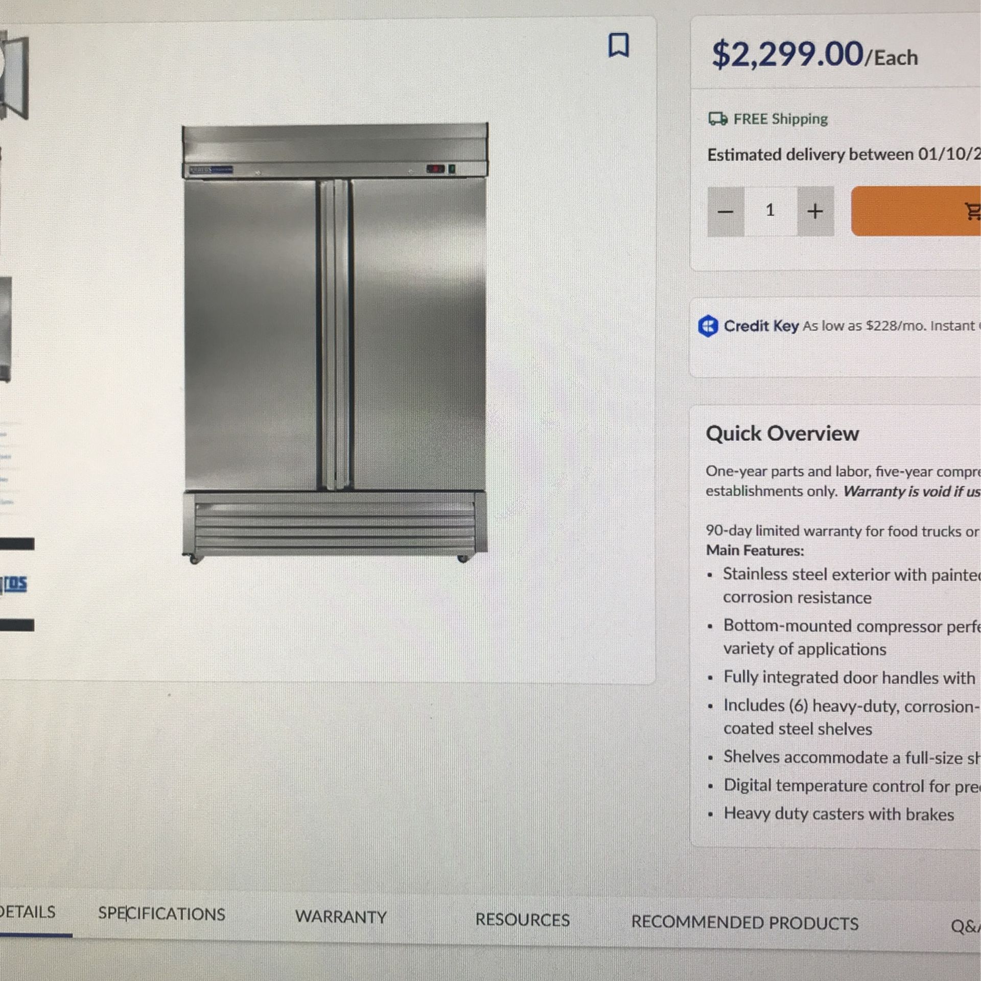 Sir Lawrence 54” Refrigerator
