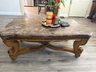 Elegant Marble-Top Coffee Table & Matching Sofa Console Table – $450 OBO