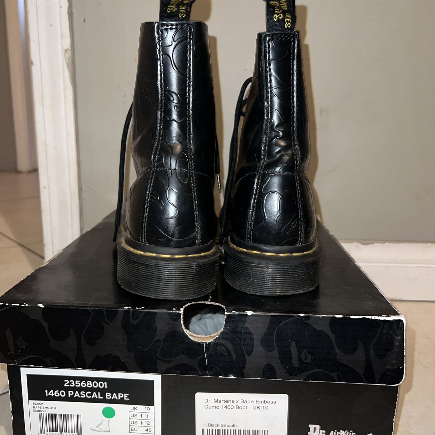 Black bape smooth emboss deals