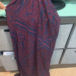 Gap Brand Long Dress Navy Blue And Burgundy Color Size Medium