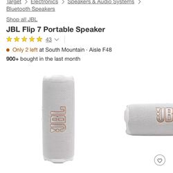 JBL Flip 7 Portable Speaker New Factory Sealed $125 EACH Bocina Bluetooth $125