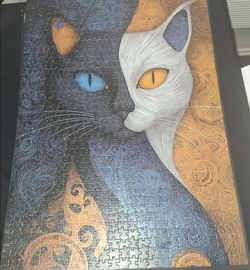 Completed Cat Art Jigsaw Puzzle