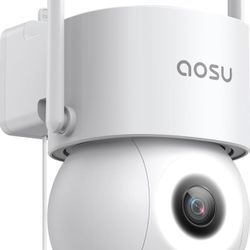 3K Wired Security Camera Outdoor - Smart 24/7 Recording WiFi Camera for Home Security w/Sound Light Alerts, 360° View, Auto-Tracking, Camara de Seguri