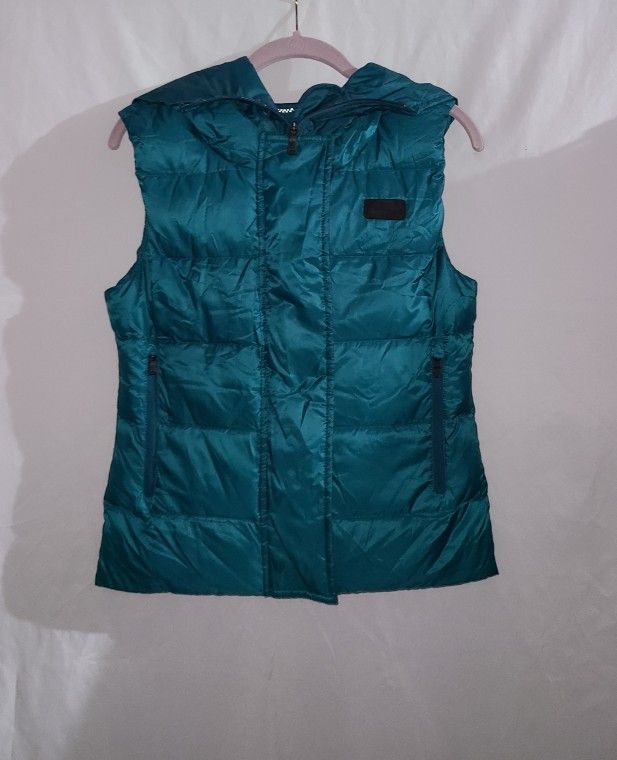Nike Puffer Down Hooded Full Zip Sleeveless Vest