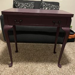 Antique expandable purple desk table
