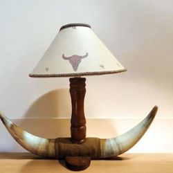 Real Bull Horn Lamp