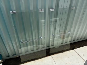 FREE Frameless Shower Glass Sliding Doors (2 Panels) – 29” x 55.5”