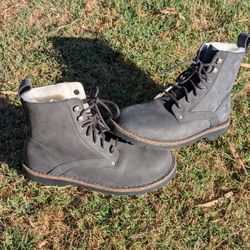 BIRKENSTOCK Bryson Shearling Lace-Up Boots Women's Size 8 Men Size 6 Oiled Suede