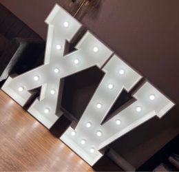 For Sale Only 4ft Marquee Light-Up “XV” Letters