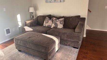 Couch with ottoman