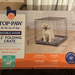 42” FOLDING CRATE FOR LARGE DOGS ONLY $80