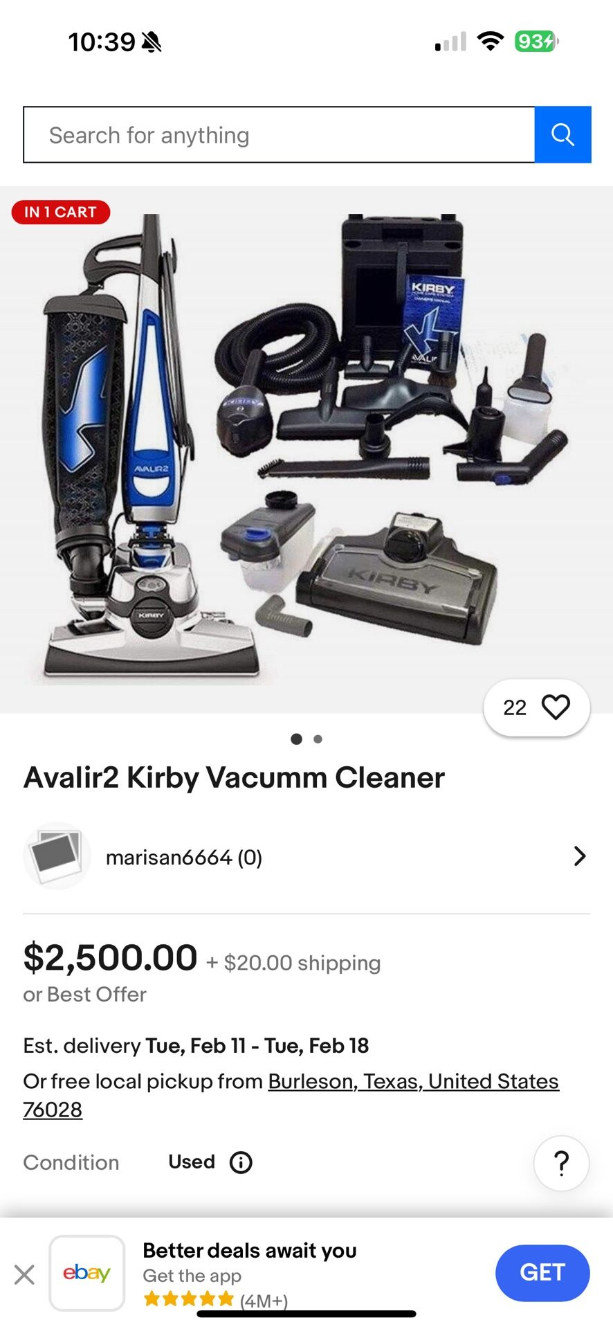 Vacuum For Sale !