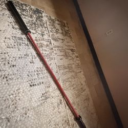 7FT Olympic Barbell (RED AND BLACK)