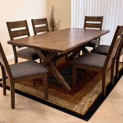 Beautiful Brand New Solid Wood 7pc Dining Set