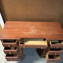 Red Wood Desk 