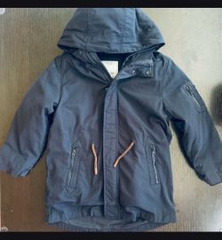 Zara Kids Black Parka w/ Removal Lining