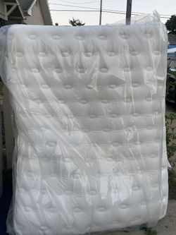 Queen Mattress $180 With Box Spring, Text Me If Interested 