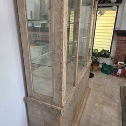 Vinyl dining set and china