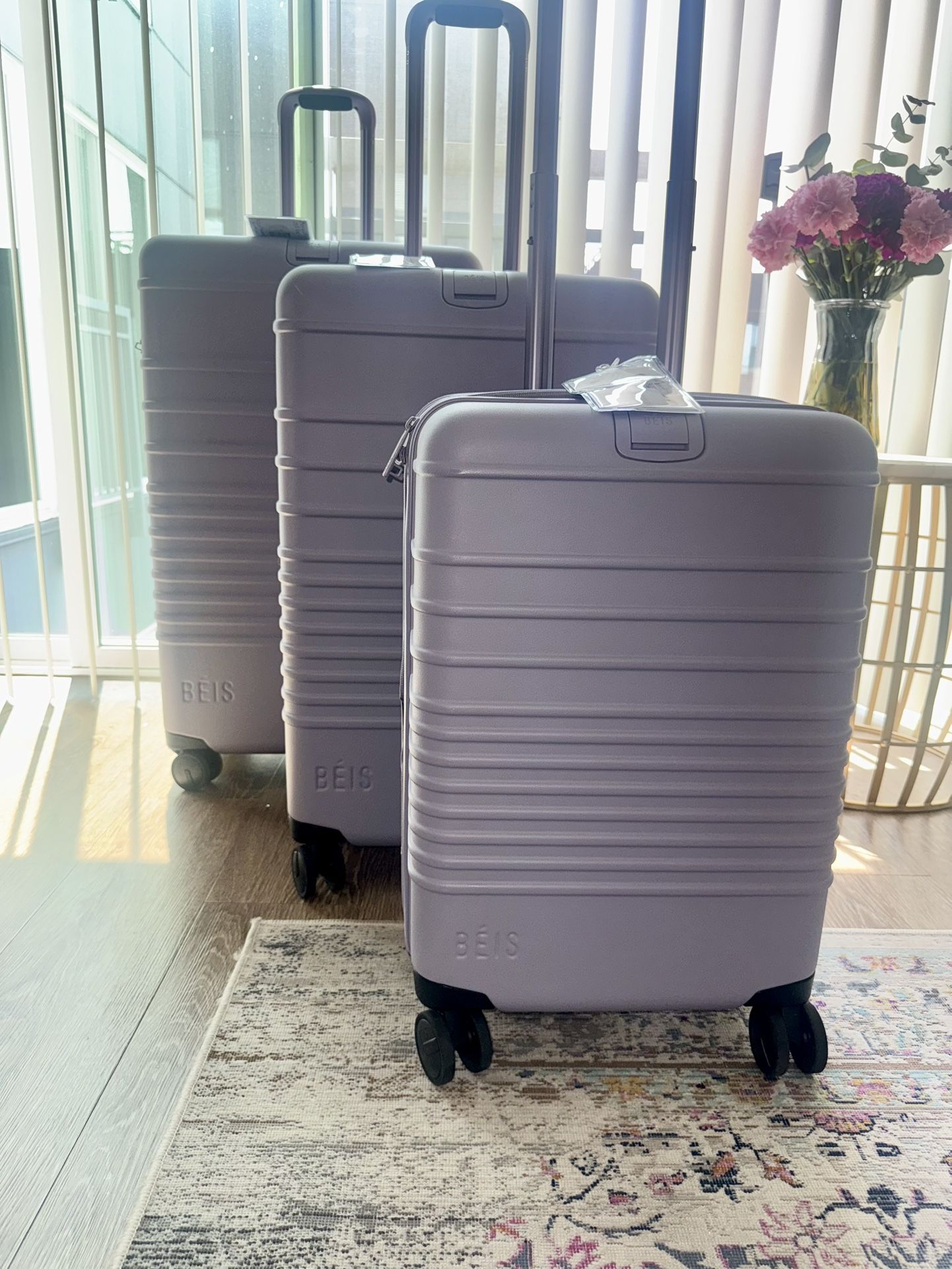 π BEIS Lavender 3-Piece Luggage Set π