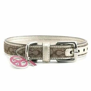 Coach dog animal collar rare peace charm new