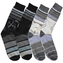 Stars Wars Crew Socks-Darth Vader & Stormtrooper-Official Merchandise 2PR 2PK