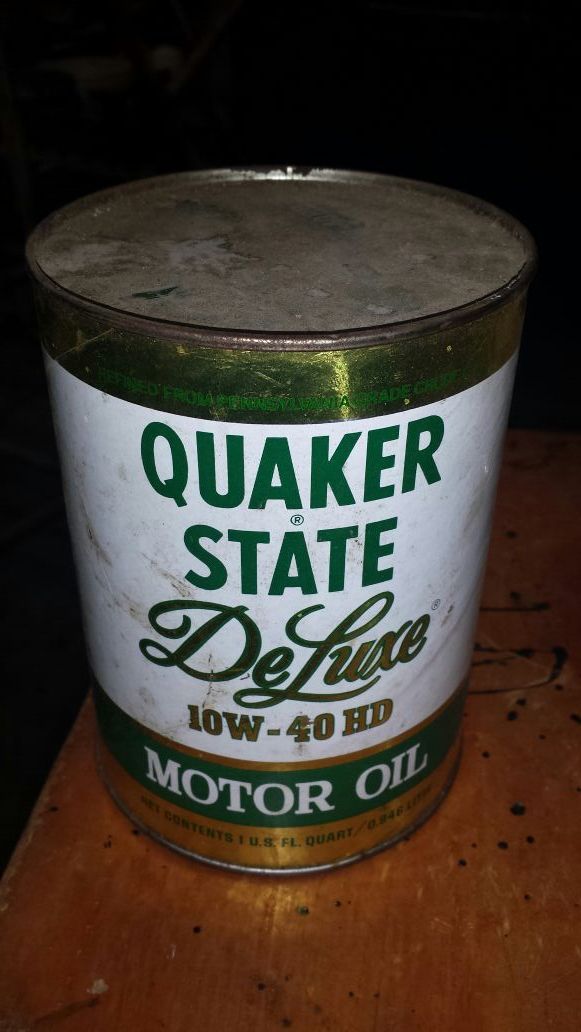 Unopened can of oil, year '81.