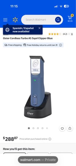 Clipper  Oyster cordless turbo A5 three speed