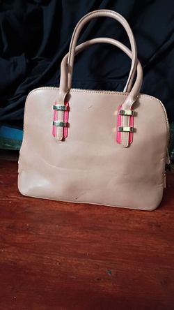 Beige and hot pink purse. Never used