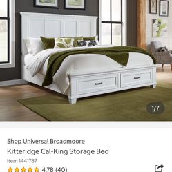 Matching Cal King Bed Frame & Dresser (Must go)