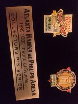 Hawks at Phillips Arena Pins