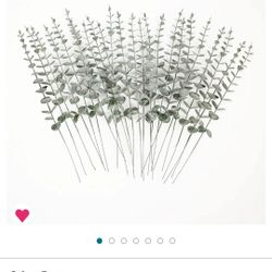 Yatim 24 Piece Eucalyptus Stems Decor Artificial Eucalyptus Leaves.