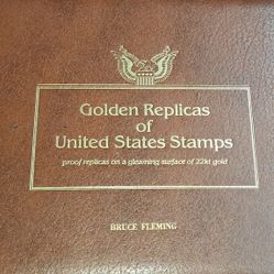 Golden Replicas United States Stamps Includes 39 First Day Covers, History Of Stamp Card and Gleaming  Proof Replicas on 22kt gold layered Surface Of 