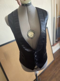 Black Satin Vest