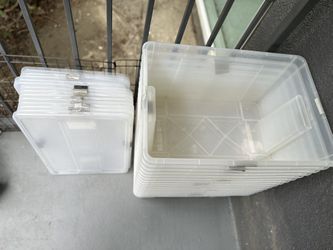 SAMLA Box, clear, 22x15 ¼x11/12 gallon - IKEA