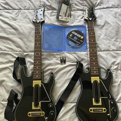Guitar Hero Live (Playstation 4, 2015) Includes Dongles Guitar Straps and BRAND NEW Microphone