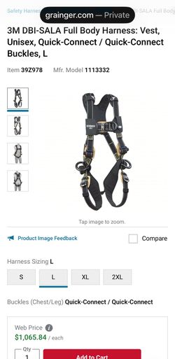 3M Fall Protection Harness and Retention lanyard. (ARC rated!)