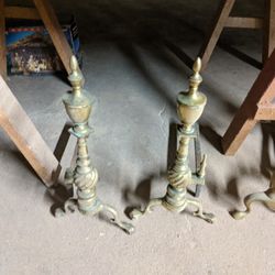 Brass Fireplace Andirons