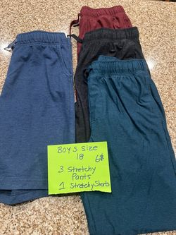 😀 boys, size 18 stretchy pants and one stretchy shorts😀