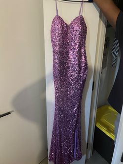 Purple sequins dress