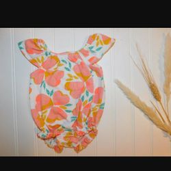 Cat & Jack Baby Girls Newborn Summer Shorts Romper Outfit Boho 

