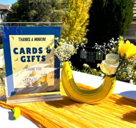 Banana Vase Minion Centerpieces Party Decor