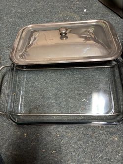 Stainless cover buffet serving plate