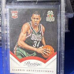 2013-14 Panini Prestige #175 Giannis Antetokounmpo Bucks RC Rookie BGS 9