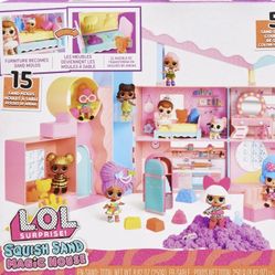 LOL Surprise Squish Sand Magic House with Tot Playset with Doll, Sand, Surprises, Accessories NEW