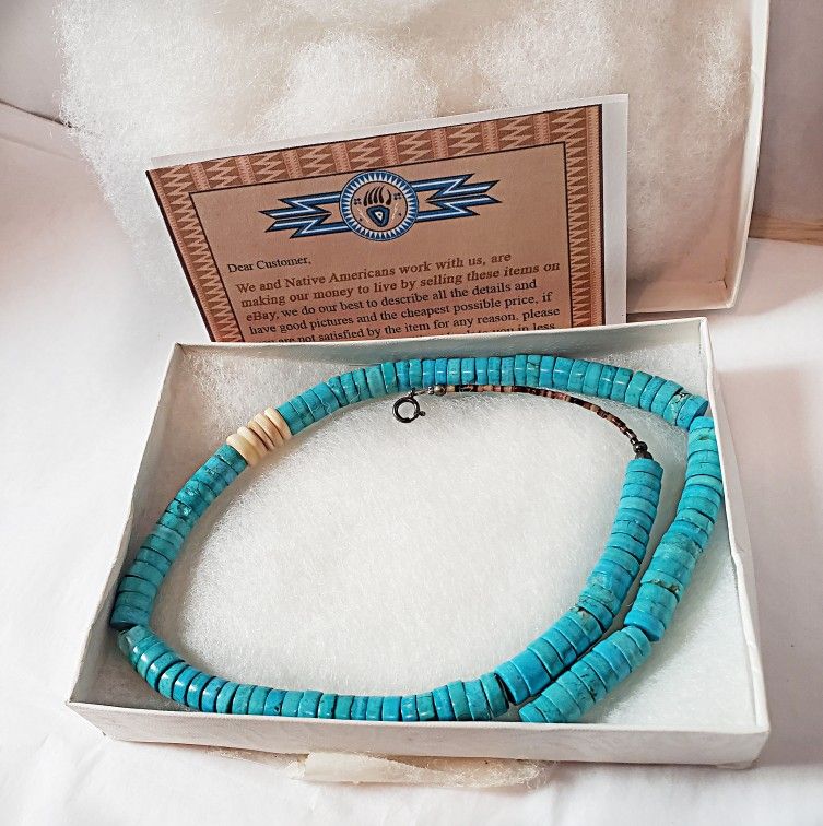 Heishi Turquoise Necklace. Vintage Never Worn
