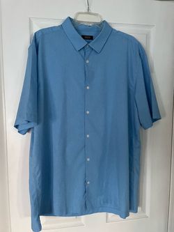 Alfani Regular Fit Short Sleeve Button-Down Shirt