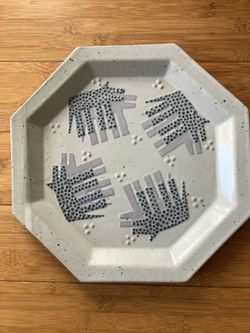 Cunningham pottery coyote decorative plate