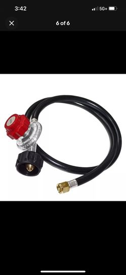 6ft High Pressure  0-30PSI Adjustable Regulator with Hose for BBQ Camping